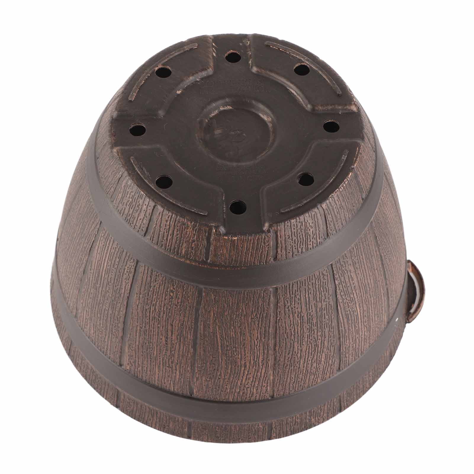 Verdant Touch Planting Barrel Imitation Wooden Barrel PP Resin Flower Pot Imitated Wood Planting Barrel