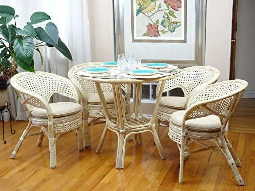 HYHBIBOOM Pelangi Handmade Rattan Dining Wicker Chair W/Cushion