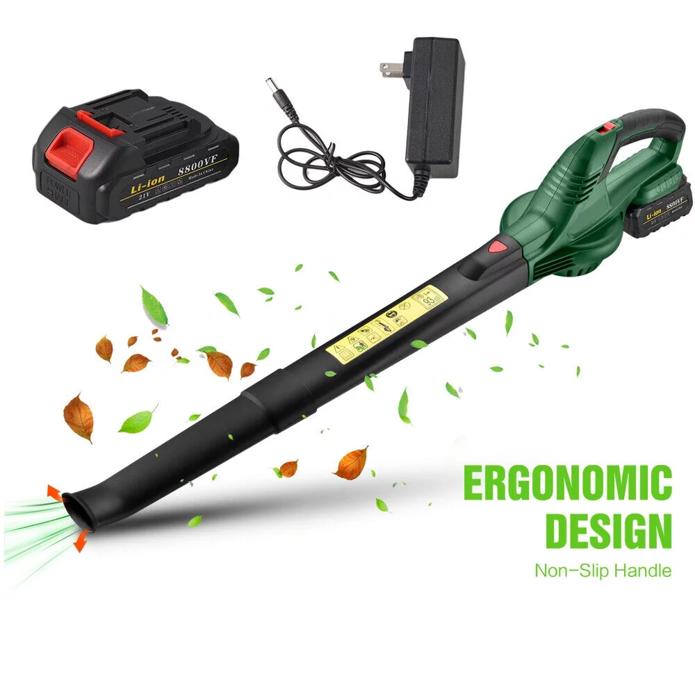 JLLOM Rechargeable Leaf Blower - 20V Handheld Blower for Lawn Care and Outdoor Cleaning