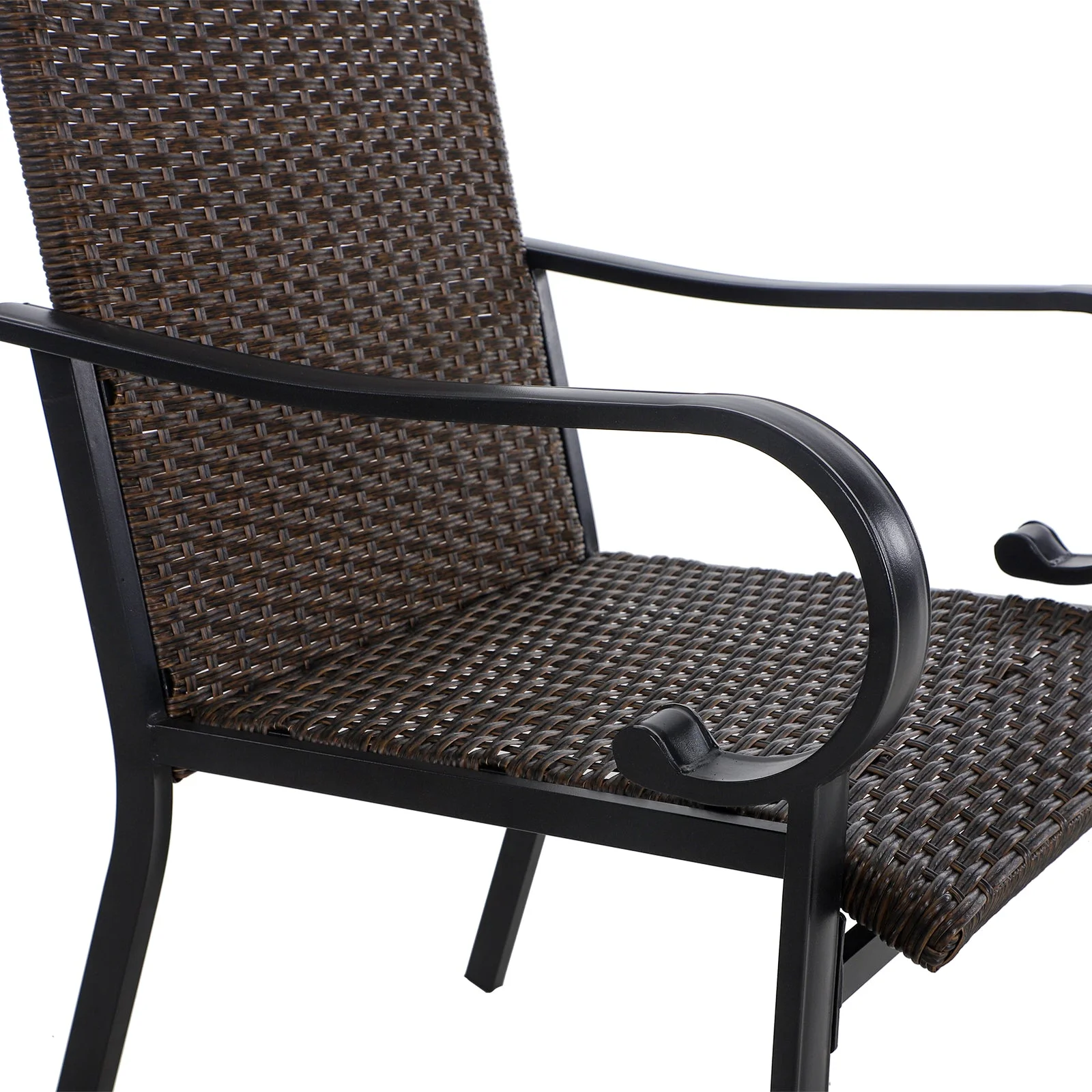 Sophia&William 5-Piece Wicker Patio Dining Set with 50,000 BTU Fire Pit Table