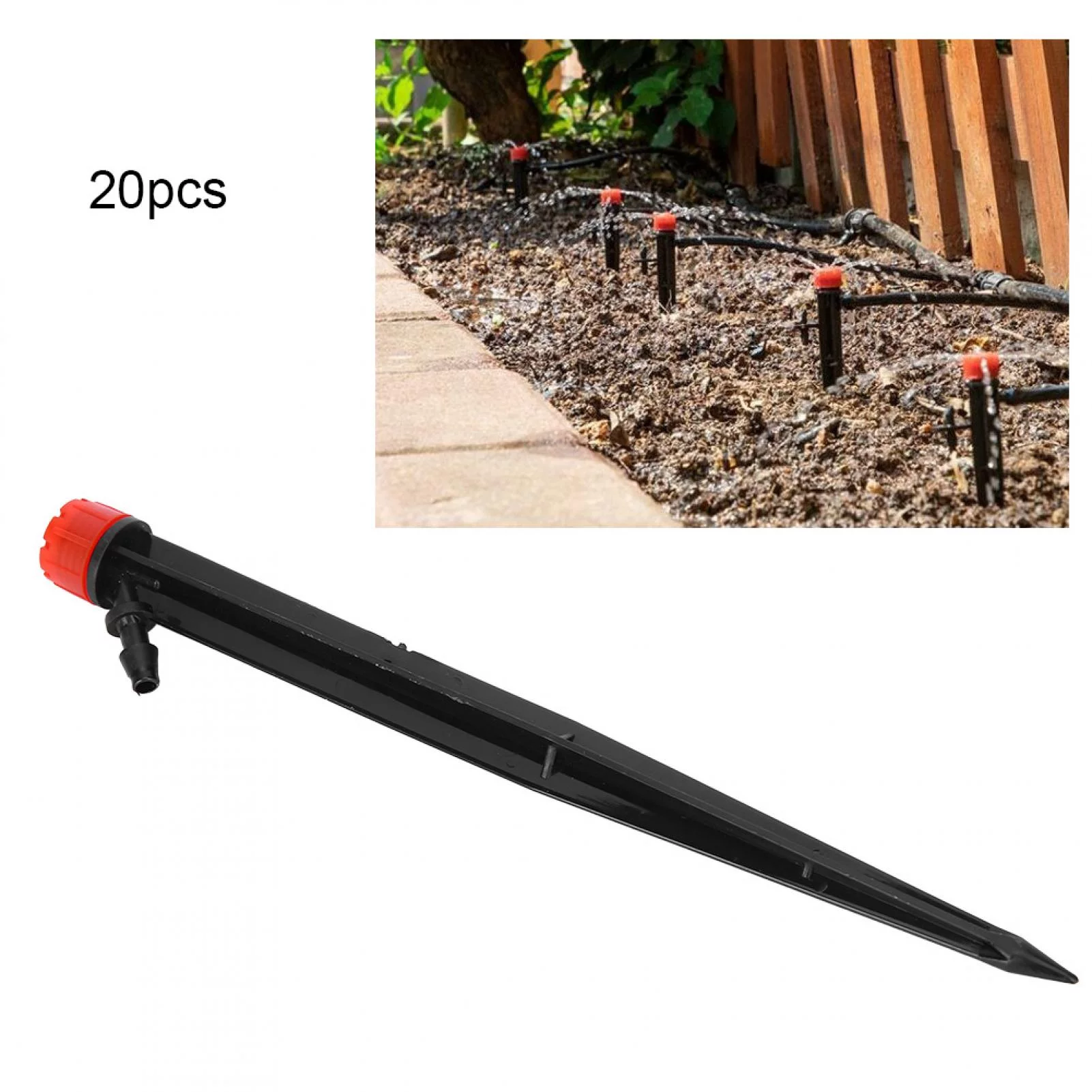 Kathlen Irrigation Dripper - 20PCS Micro Spray 360 Degree 8 Holes Adjustable Water Move Micro Bubbler Sprinkler Drip System Parts Drip Irrigation