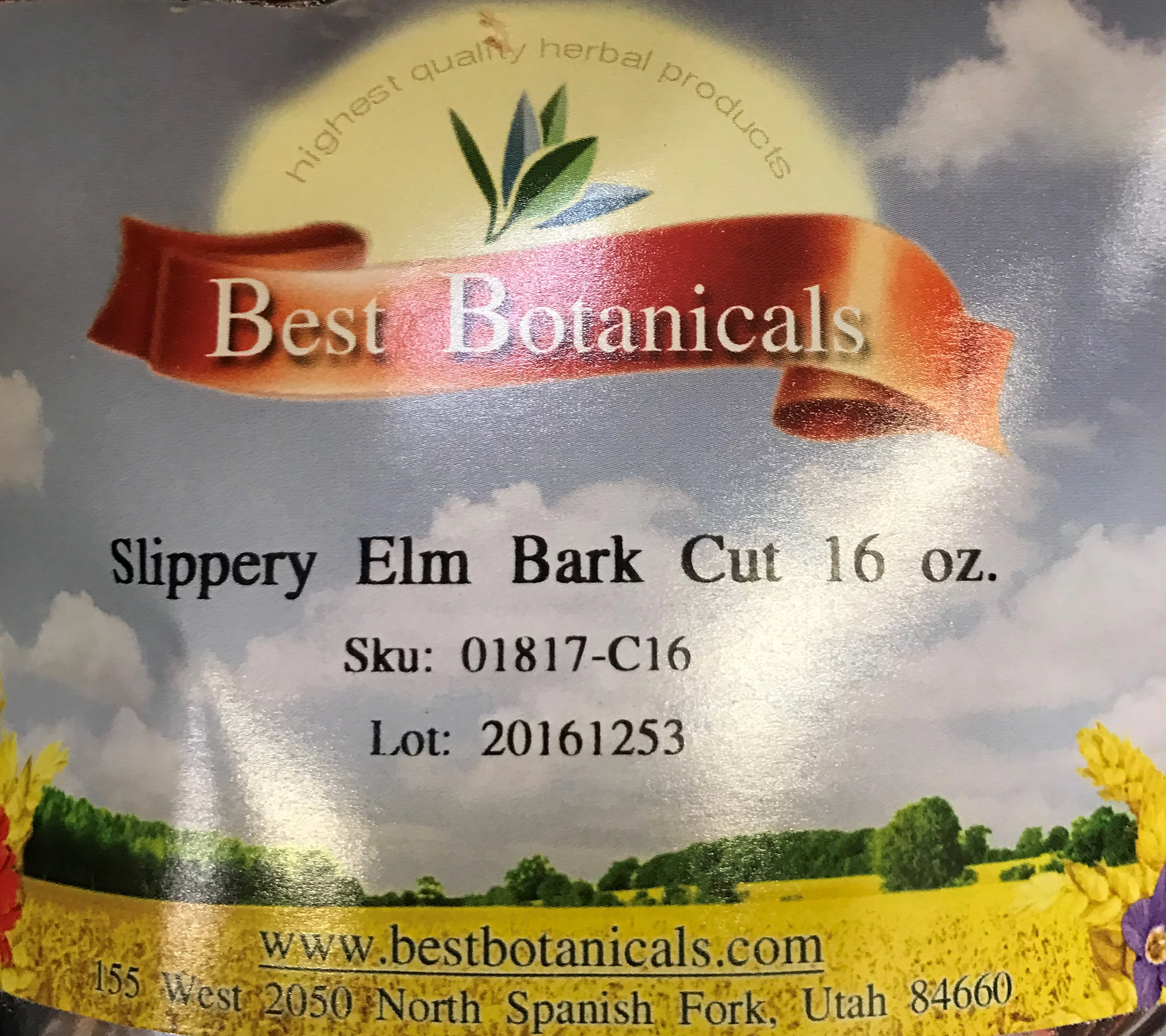 Best Botanicals Slippery Elm Bark Cut 16 oz.