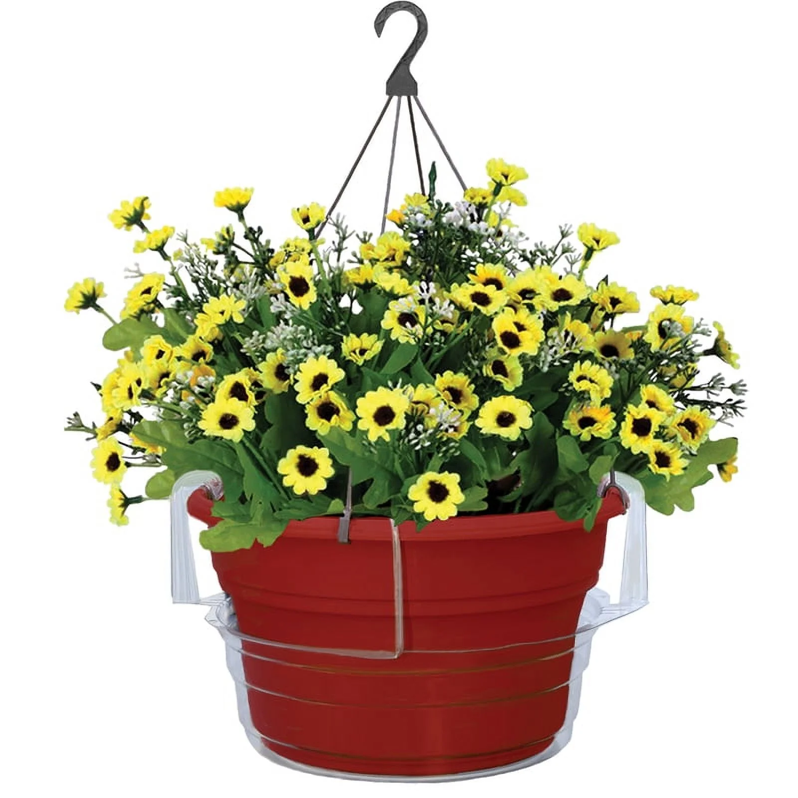 Curtis Wagner Plastics Plastic Hanging Basket Drip Pan Clear