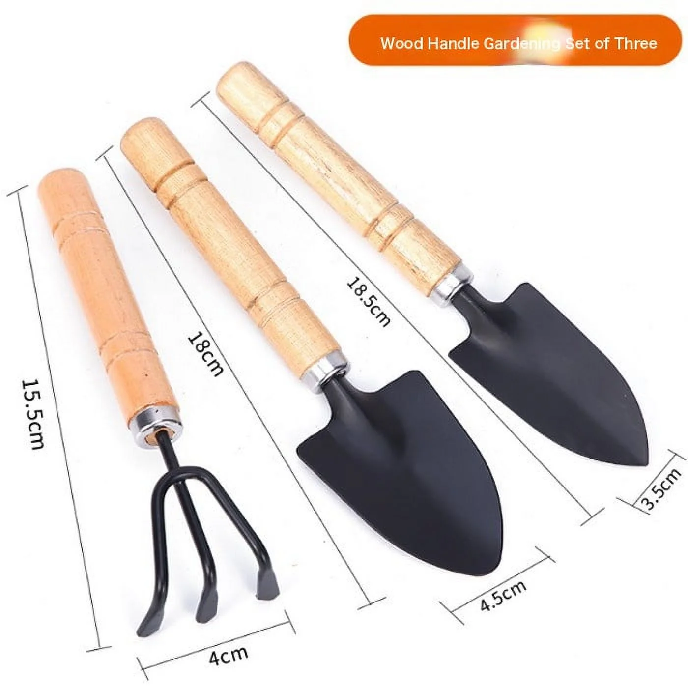New Gardening Shovel Planting Tools Aluminum Alloy Flower Shovel Spade Shovel Digging Soil Loosening Vegetable Planting Tools Three-Piece Set Wear-Resistant