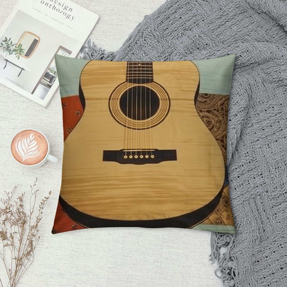 Gotuvs Throw Pillow Covers Guitar Musician Where Words Fail Spruce Top Acoustic Decorative Pillow Cases Home Decor Square Pillowcases White