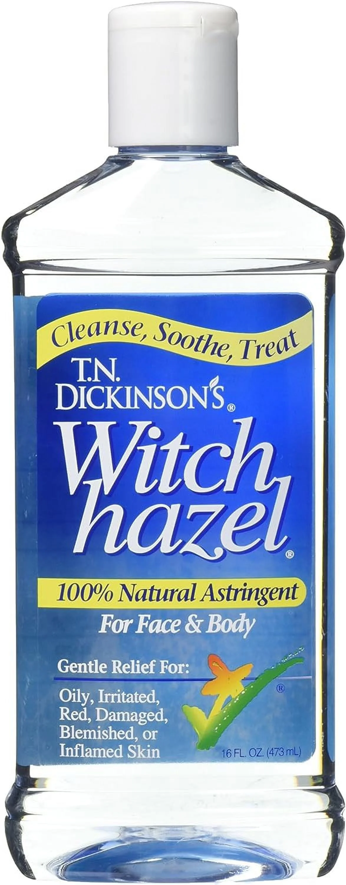 Witch Hazel 16 Fl Oz (473 Ml) - 100% Natural Astringent for Oily Skin - Tones & Controls Oil