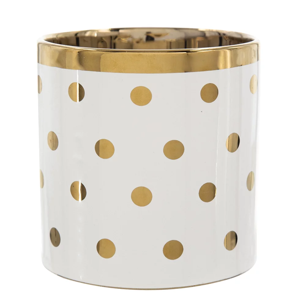 Set of 3 Navya Golden Dots Pot/Planter D5x5
