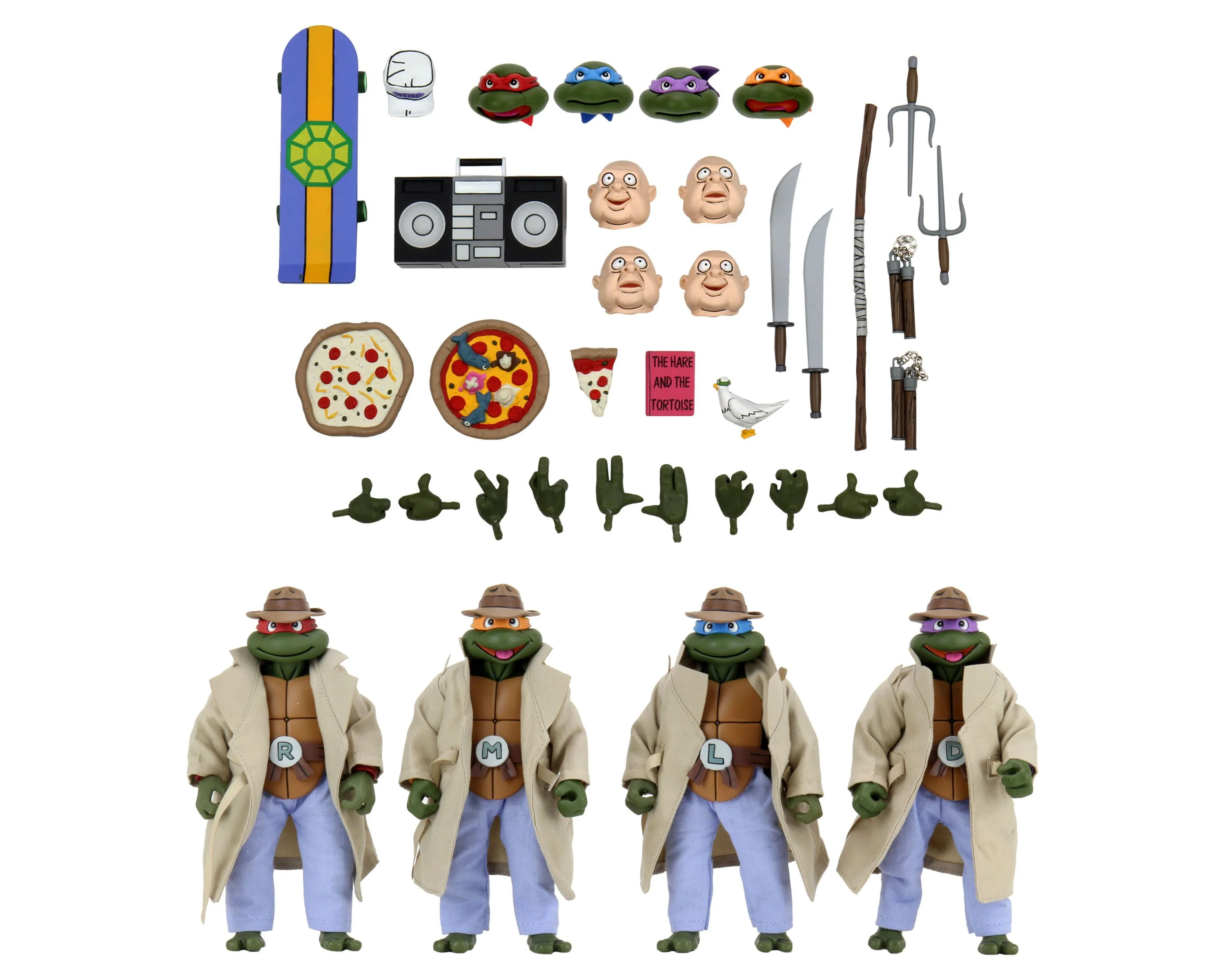 Neca Turtles in Disguise Teenage Mutant Ninja Turtles (TMNT) 7 Inch Action Figure 4 Pack