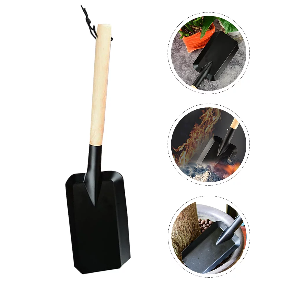 NUOLUX Ash Fireplacestove Coal Tool Scoop Firepit Coals Wood Tools Fire Hand Charcoal Grill Garden Cleaner Utility Metal Multi