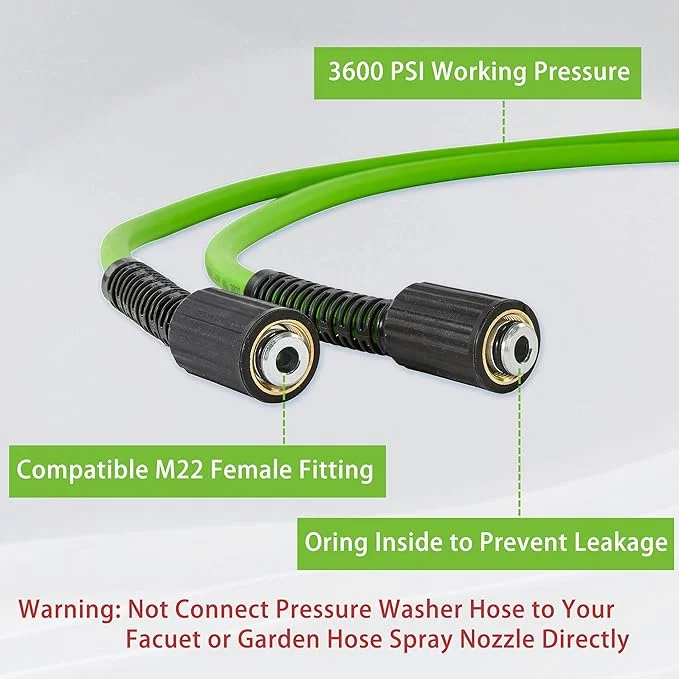 PWACCS Pressure Washer Hose 50 FT x 1/4