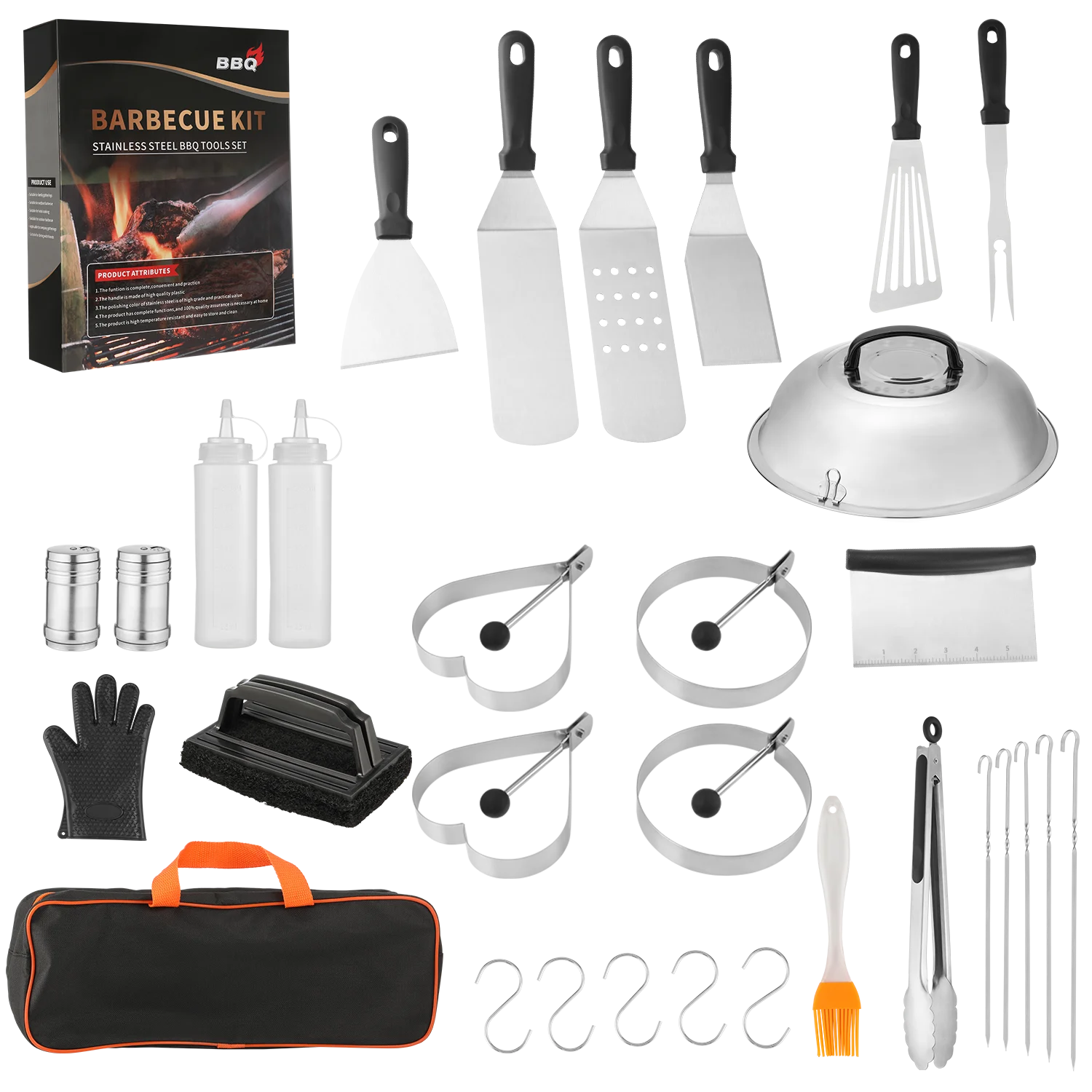 32Pcs BBQ Accessories Set, Griddle Grill Tools Set for Blackstone and Camp Chef