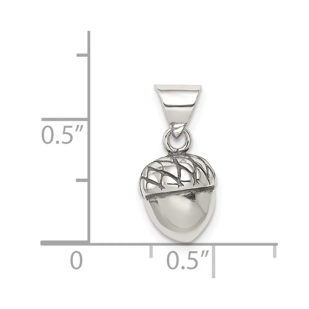 Sterling Silver Acorn Pendant