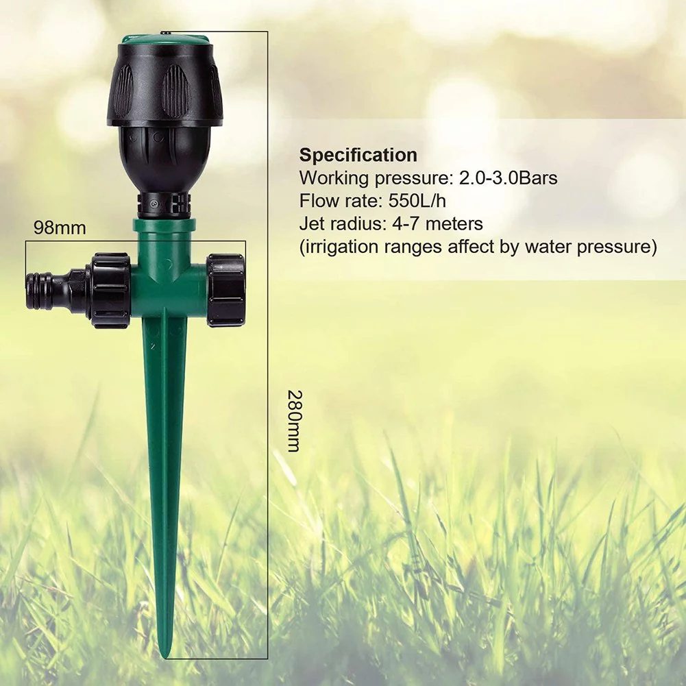 Lawn Garden Water Sprinklers Round Spray Sprinkler Automatic 360 Rotating