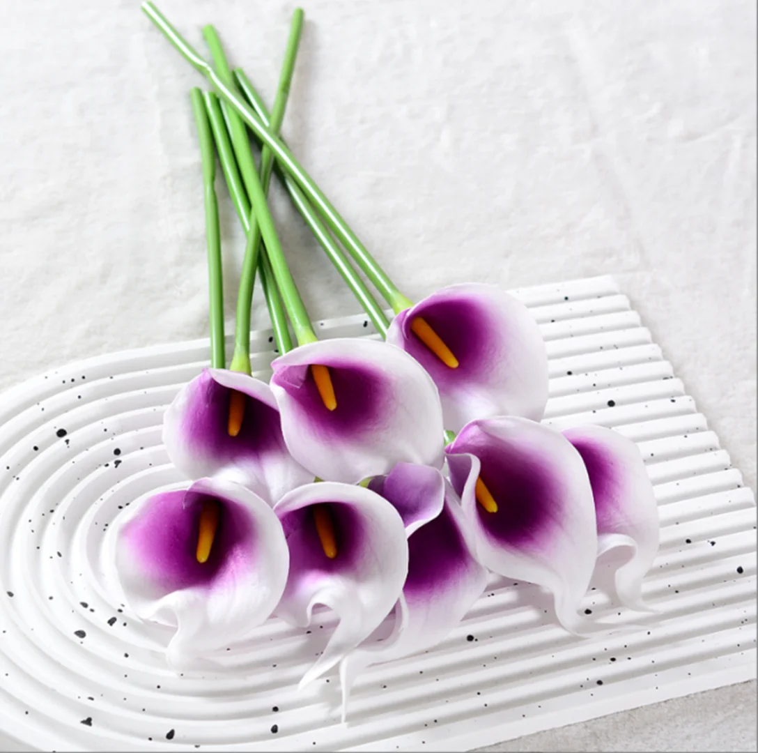 Nvzi-a 12pcs Calla Lily Artificial Flowers, Fake flowers, Flores Artificiales Para, Wedding Decor