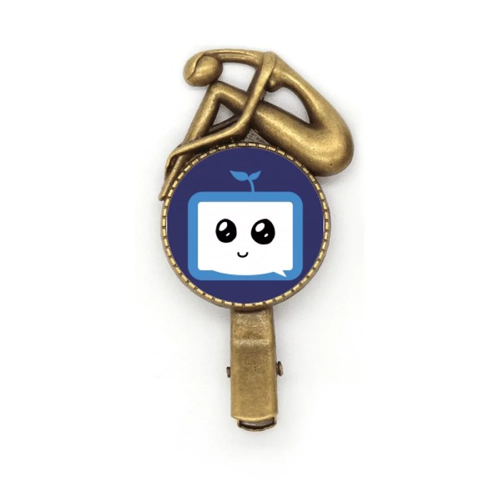 Saplings Sle Small TV Face Original Hairpin Headdress Brooch Vintage Metal