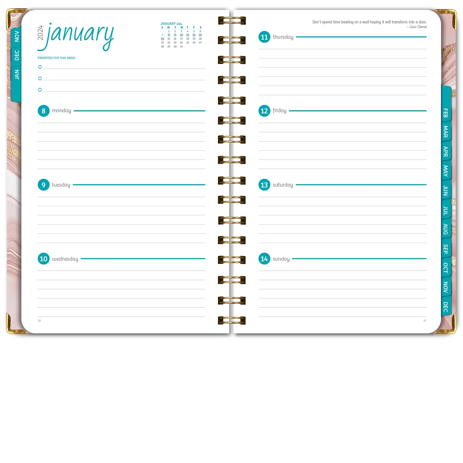 Hardcover CY 2024 Fashion Planner - 5.5