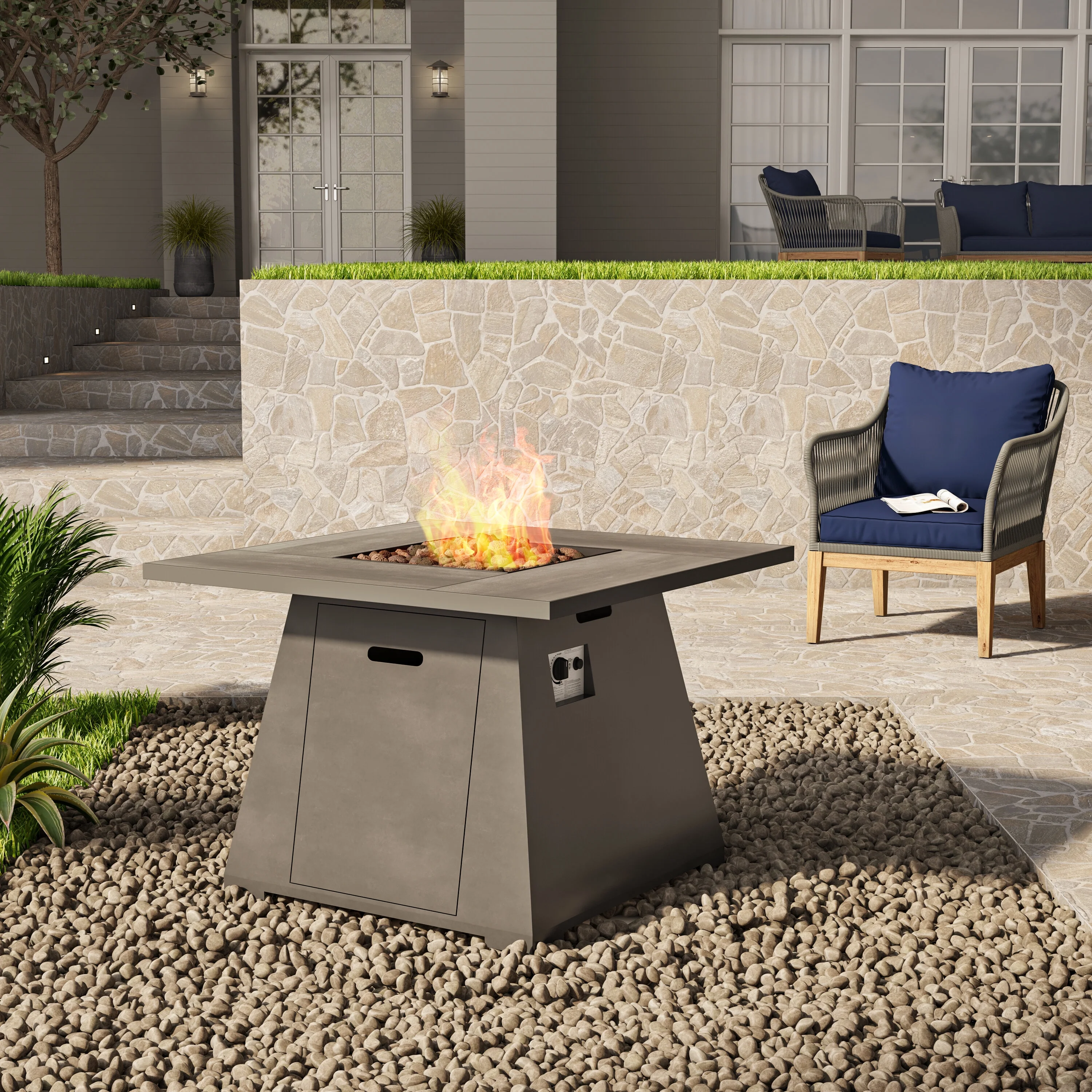 Square Fire Pit Table