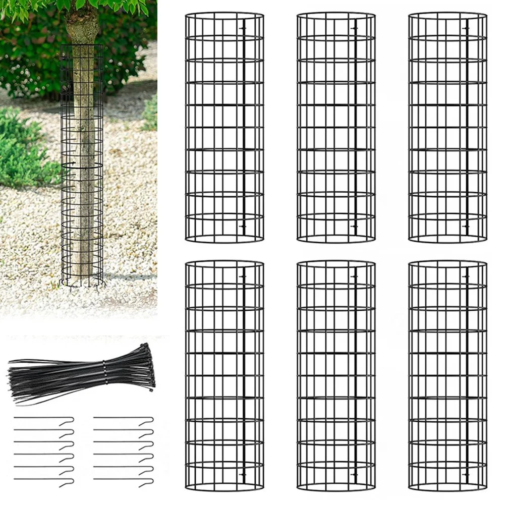 Enhanced Tree Trunk Protection: Guards with Metal Stakes, Easy