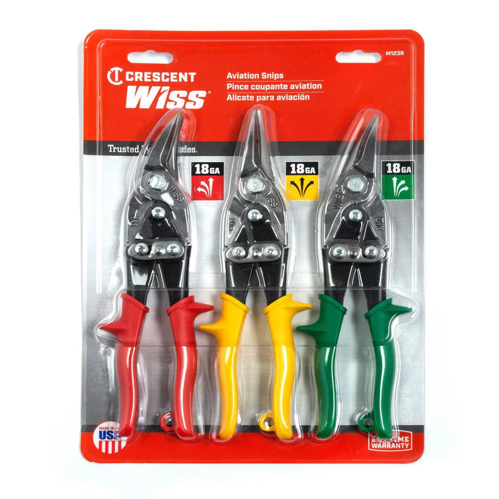 Wiss 3-Piece MetalMaster Compound Action Aviation Snip Set