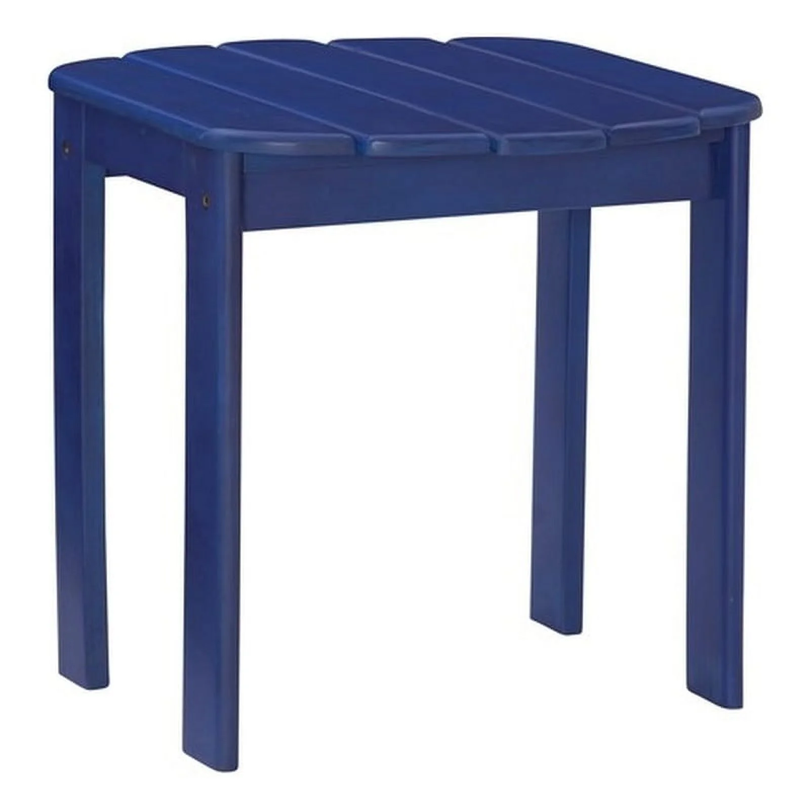 Home Square 3-Piece Set with Outdoor End Table and 2 Chairs in Blue
