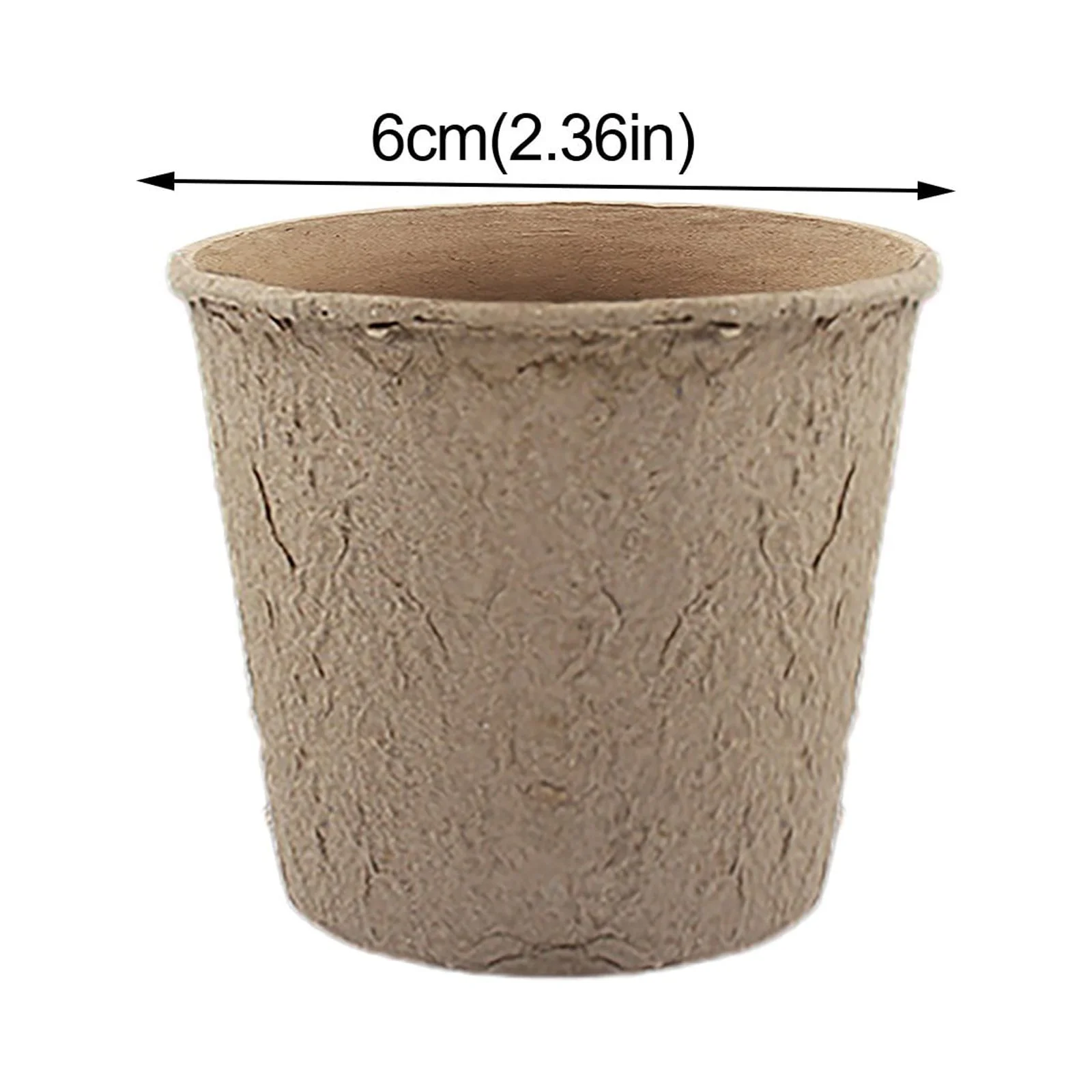 B^iodegradable Pots, 100 Fiber Planting Pots For Nursing Plants, 6CM