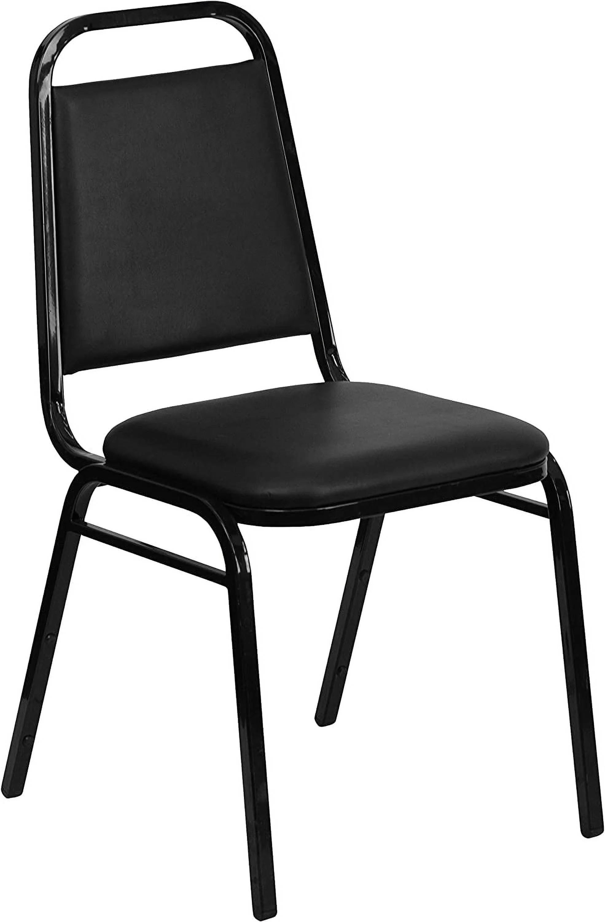 YPSXVGJ Trapezoidal Back Banquet Chair  Black Vinyl/Black Frame