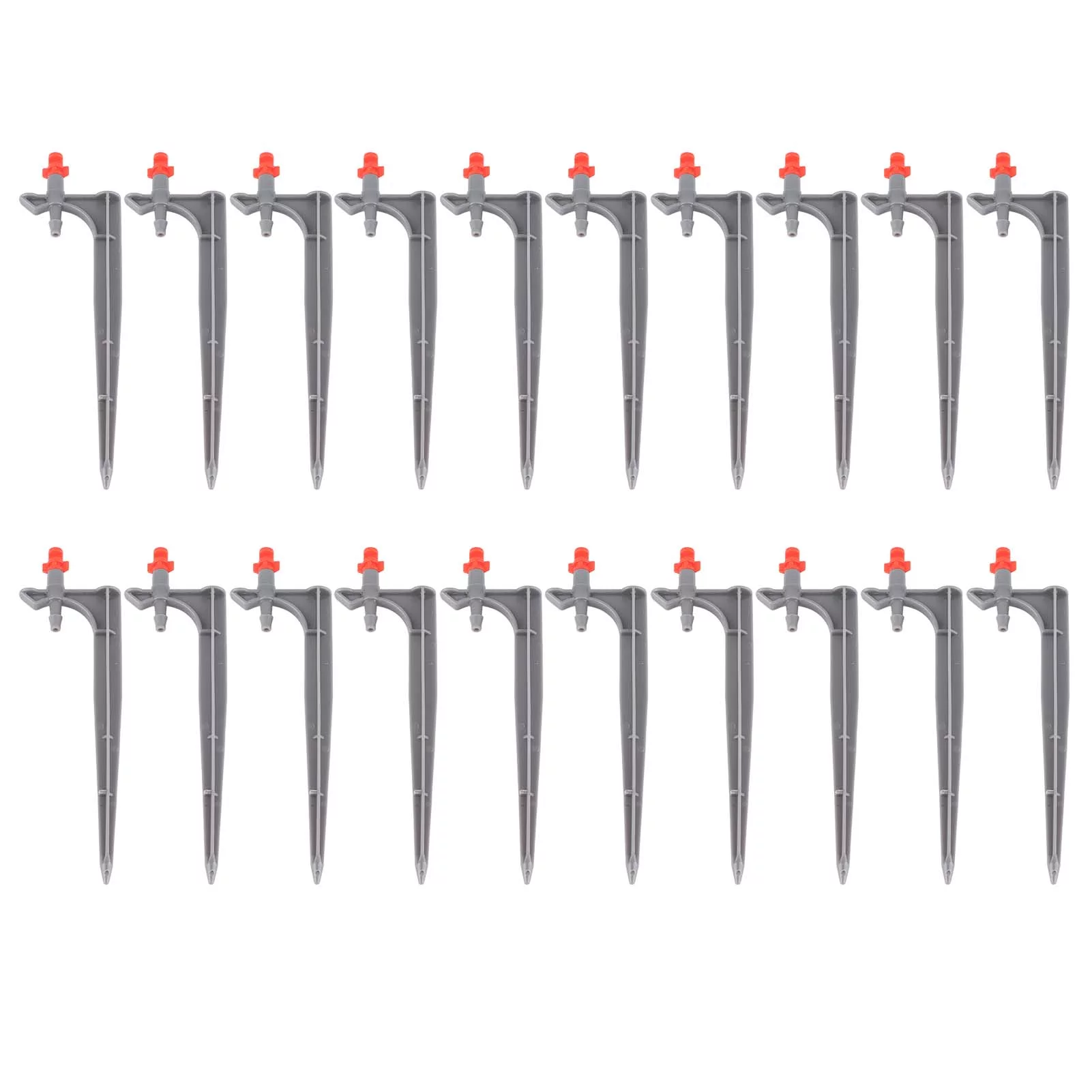 Verdant Touch Adjustable Irrigation Dripper Irrigation Dripper 20Pcs/Bag for Fruit Tree Gardening, 360 Degree Ground Insert Drip Emitters, Misting Nozzle, Adjustable Sprinkler HeadRed