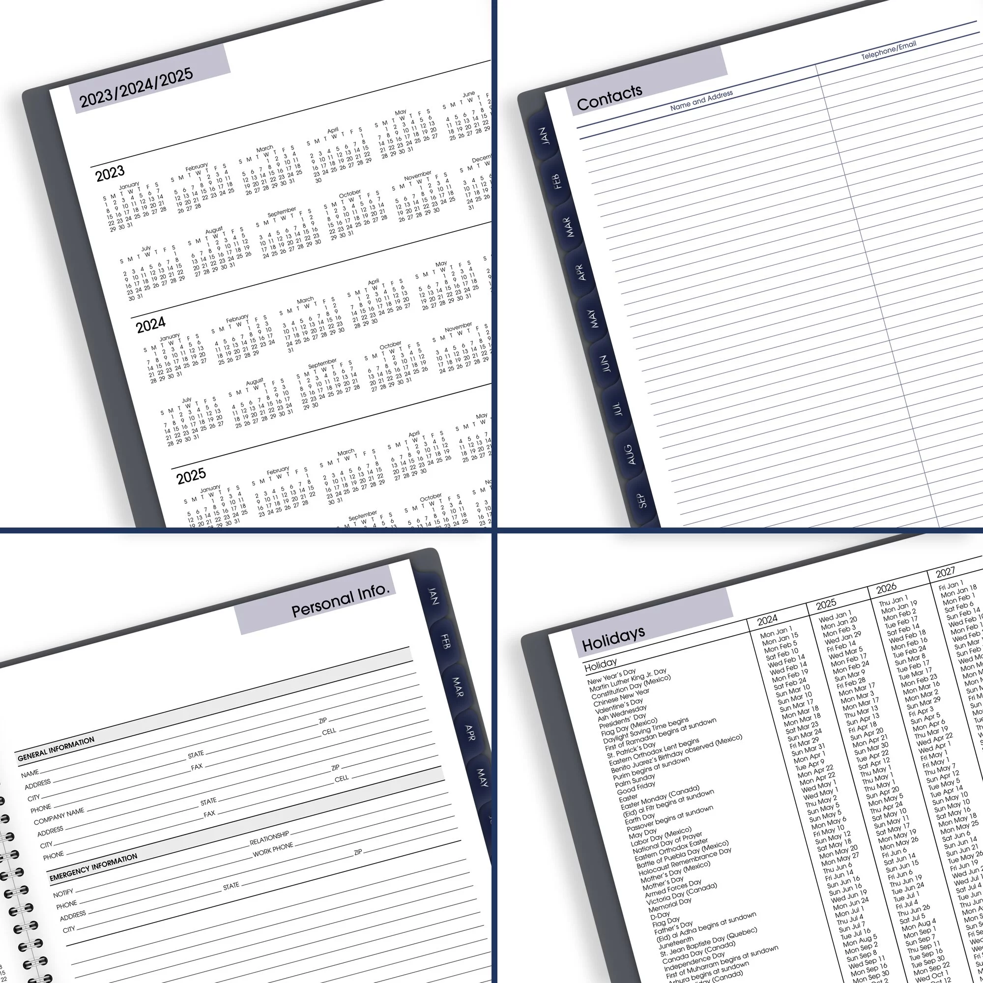 AT-A-GLANCE DayMinder 2024 Monthly Planner Gray Large 8 12 x 11 - Monthly