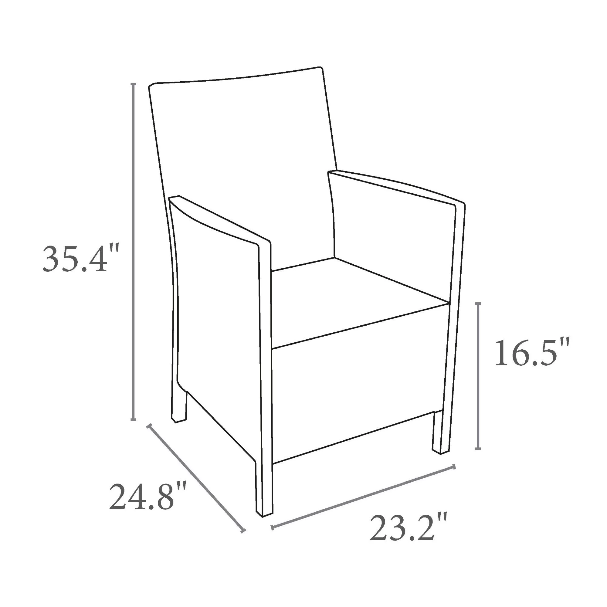 5-Piece White Patio Square Dining Set with Sunbrella Natural Cushion 31.5