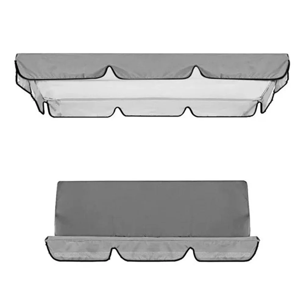 Garden Swing Canopy Seats Replacement Set 3 Seats Covers + Swing Canopy Cover