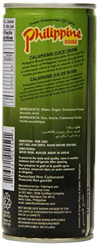 Philippine Juice Drink Calamans, 8.4-Ounce (Pack of 12)