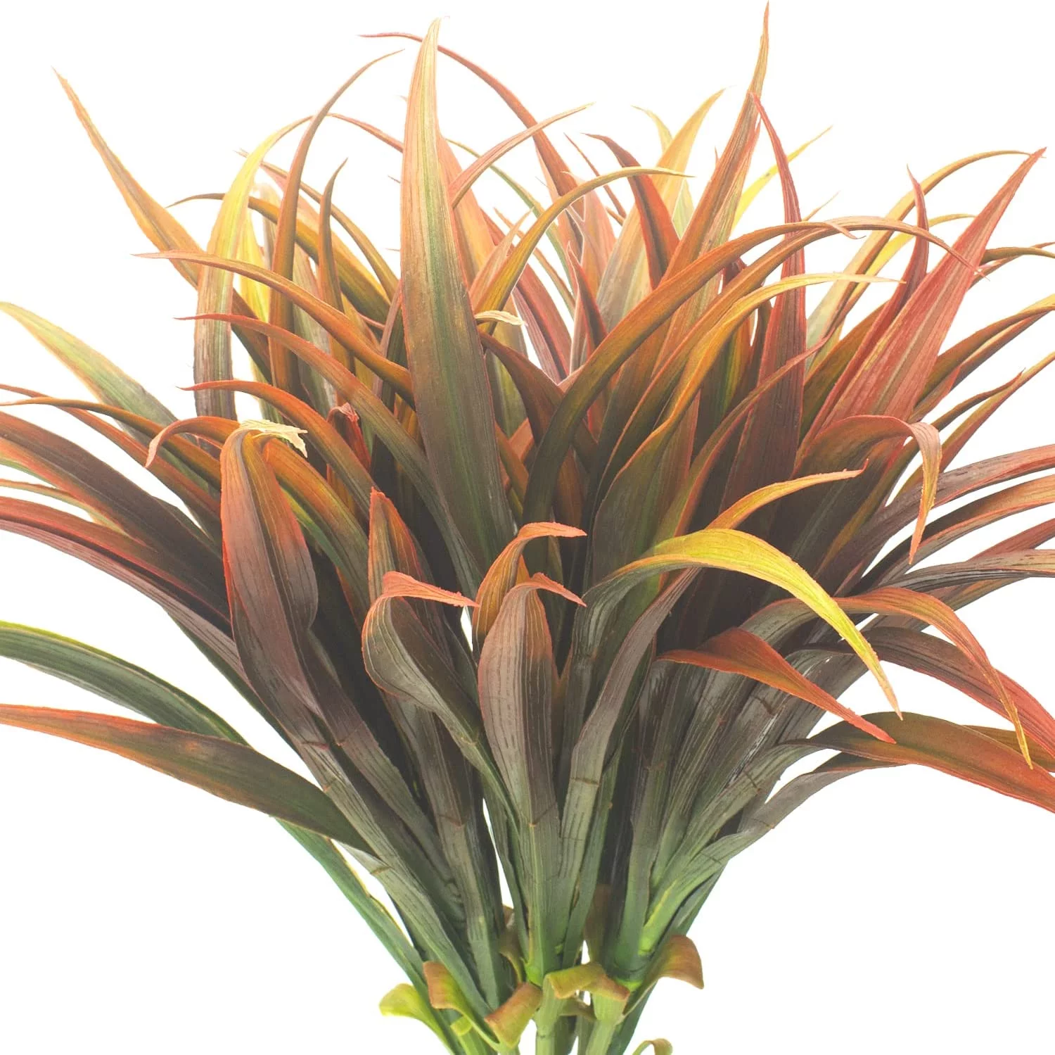 MAMOWEAR 4 Bundle Artificial Fall Fake Grass Plants Faux Greenery Plastic Plant Outdoor UV Resistant Shrubs for Garden Porch Window Box Home Decor