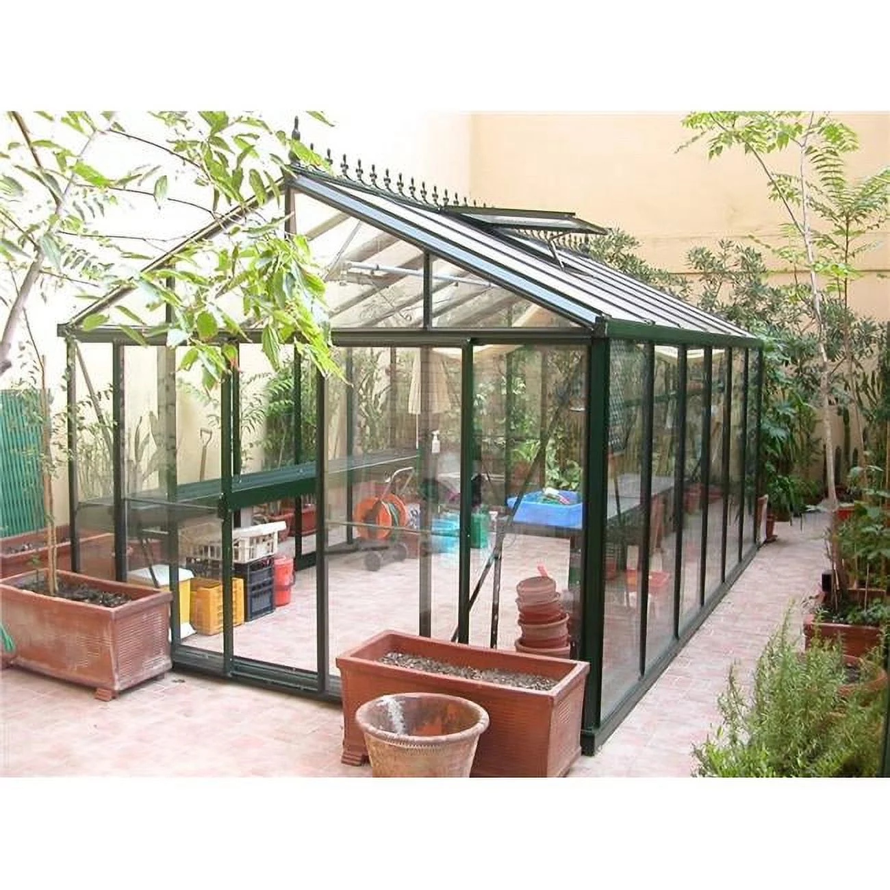 Exaco VI 46 Poly 250 sq.ft. Aluminum Frame & Tempered Glass - Dark Green