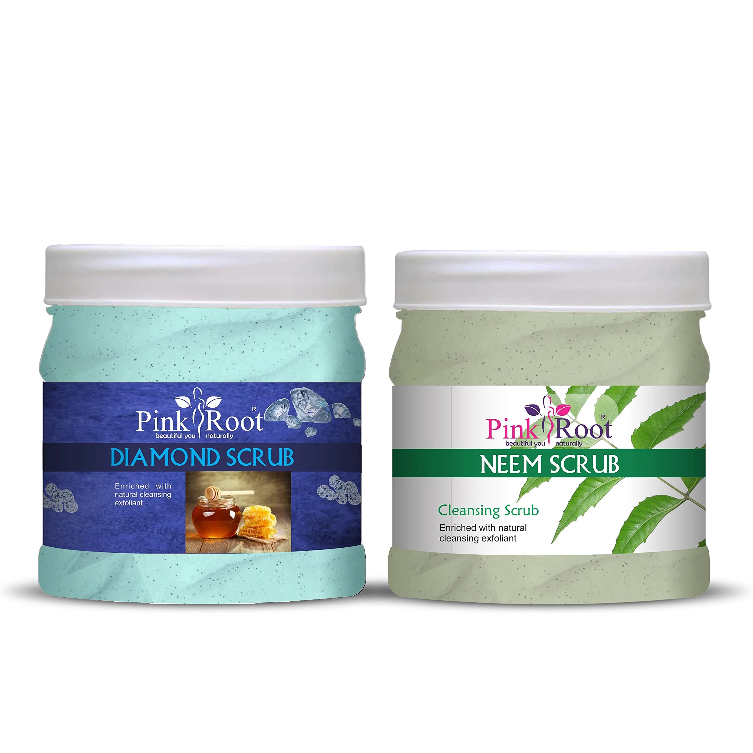Pink Root Diamond Scrub 500Gm With Neem Scrub 500Gm