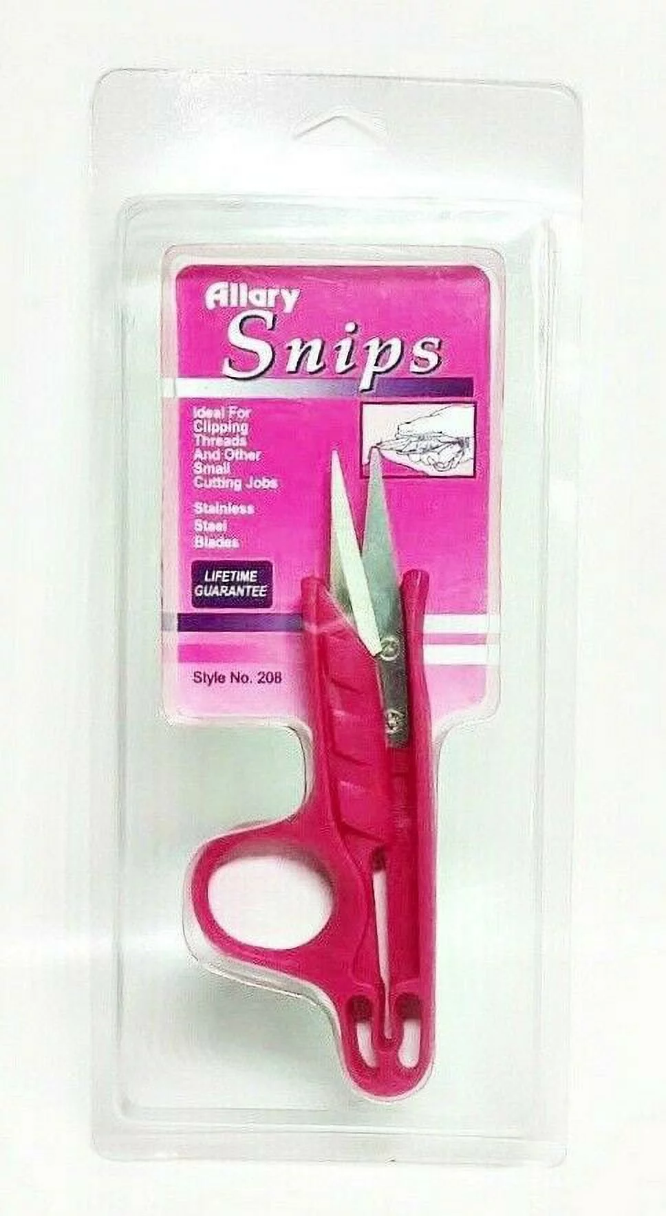 Allary Snips Stainless Steel Blades Scissors, Pink