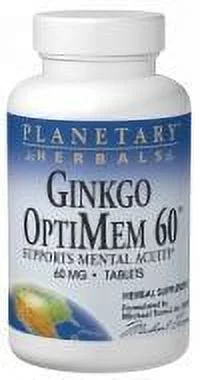 Ginkgo OptiMem 60 mg - 45 Tablets by Planetary Herbals