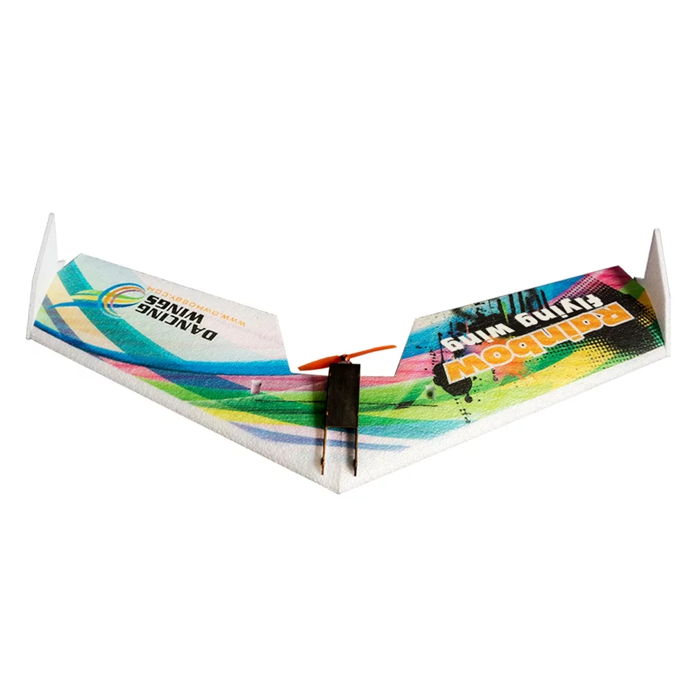 moobody Dancing Hobby E0511 Rainbow Flying Wing V2 RC Airplane 800mm Wingspan Delta Wing Tail-pusher Aircraft KIT