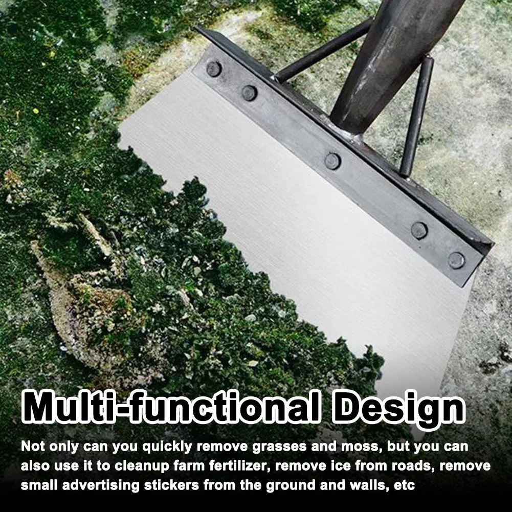 Household Garden Shovel Steel Flat Shovel Multifunctional Ice Cleaning Shovel Farm Planting Weeding Utility Tool