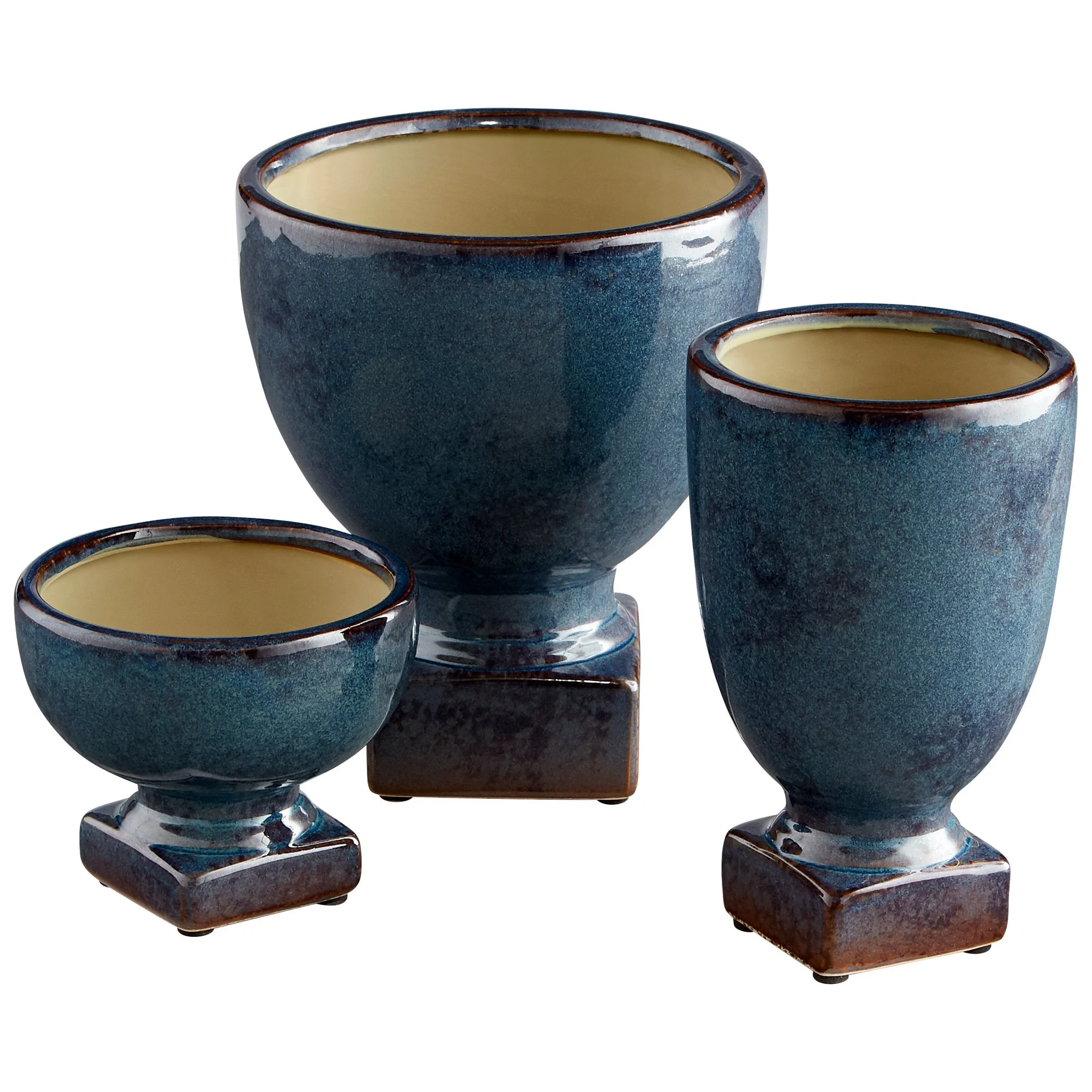 Cyan lighting - Big sky - small Planter - 5 Inches Wide by 7.5 Inches High -