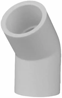 PVC 02309 1600HA Schedule 40 PVC Pressure Pipe Elbow, 45-Degree, White, 2-In. - Quantity 25