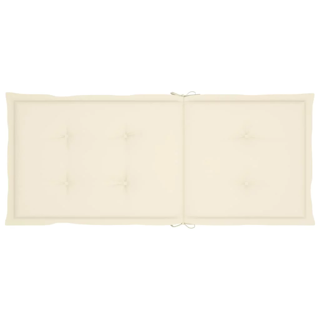 Garden Highback Chair Cushions 6 pcs Cream 47.2