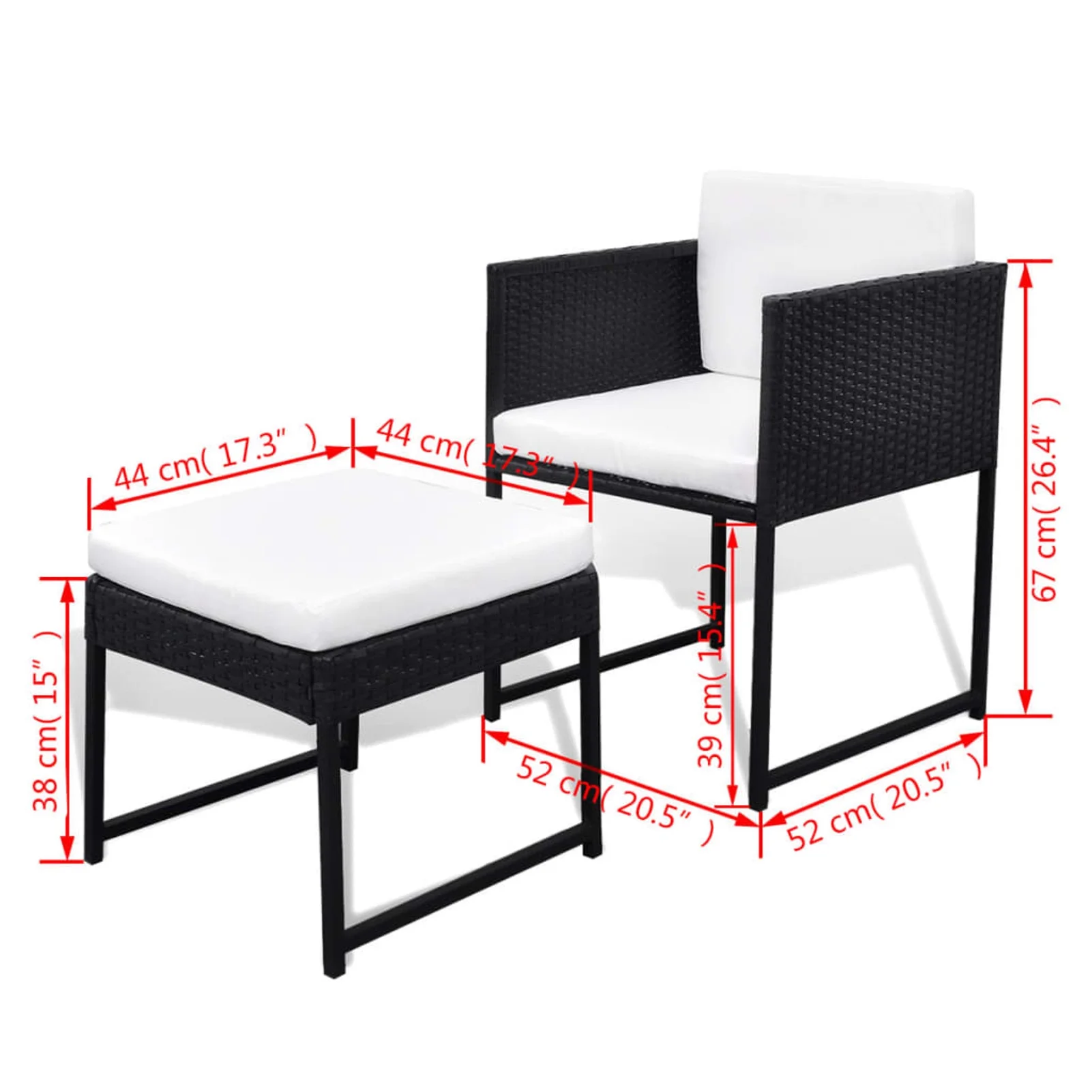Irfora ,Furniture Set Table PatioSet 11 Piece SetWith Cushions Rattan 42760 Patio Table Poly Rattan Table Set Patio Set Patio Chairs Table Keketa And Chairs Set Table And Chairs