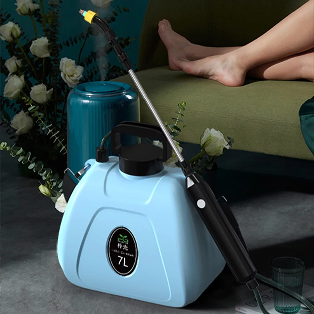 7L Rechargeable Shouldered Sprinkler Handheld Electric Sprayer Agriculture Tools Watering Can Atomizing Watering Bottle Water Sprayer Garden Plants Sprayer