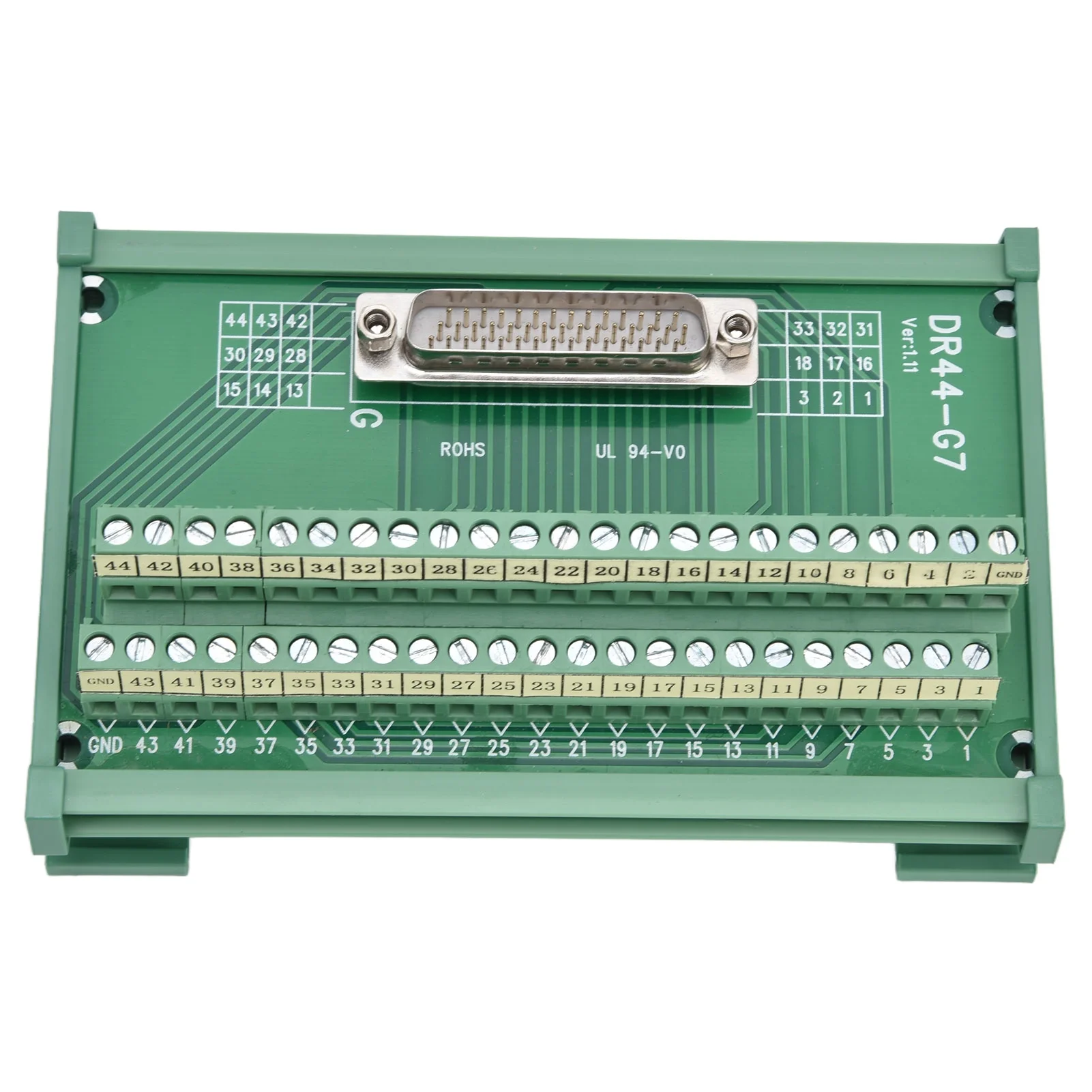 DR44‑G7 Transfer Terminal Block Male Terminal PCB Module Male Terminal Board DC 60V Terminal Block Distribution Module,Barrier Terminal Block Distribution Module