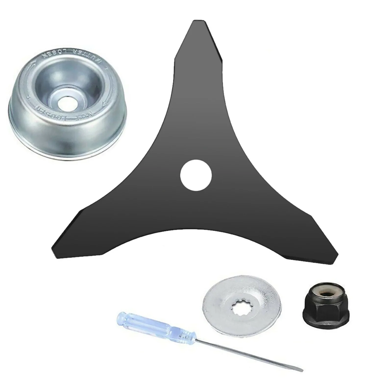 Lawnmower Blade Adapter Kit for Stihl FS120 FS130 FS200 Thrust Washer, Rider Plate, Collar Nut