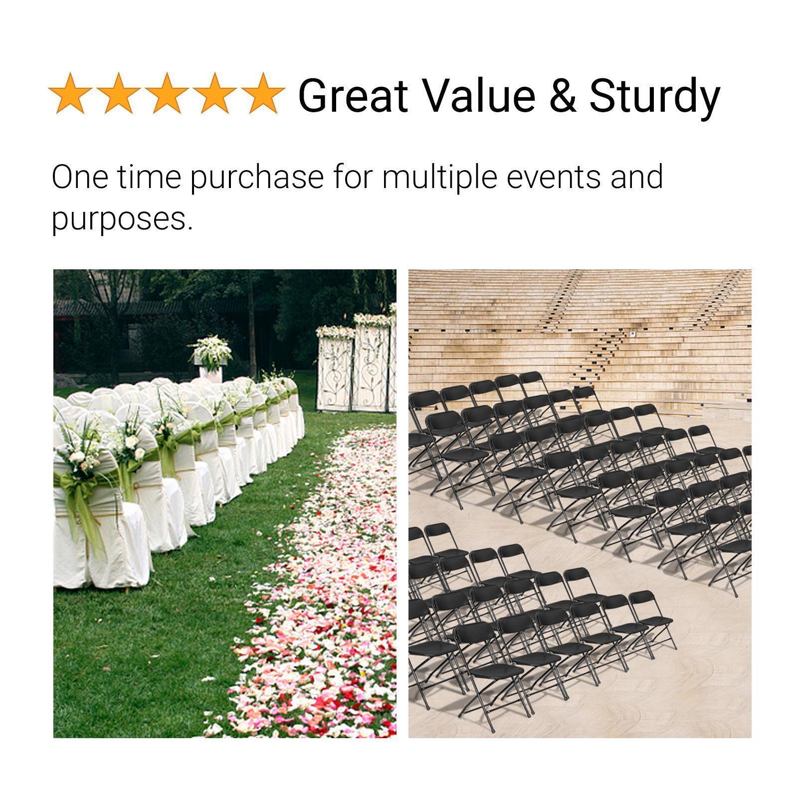 10PCS High Quality Commercial Wedding Stackable Folding Steel Chairs Party