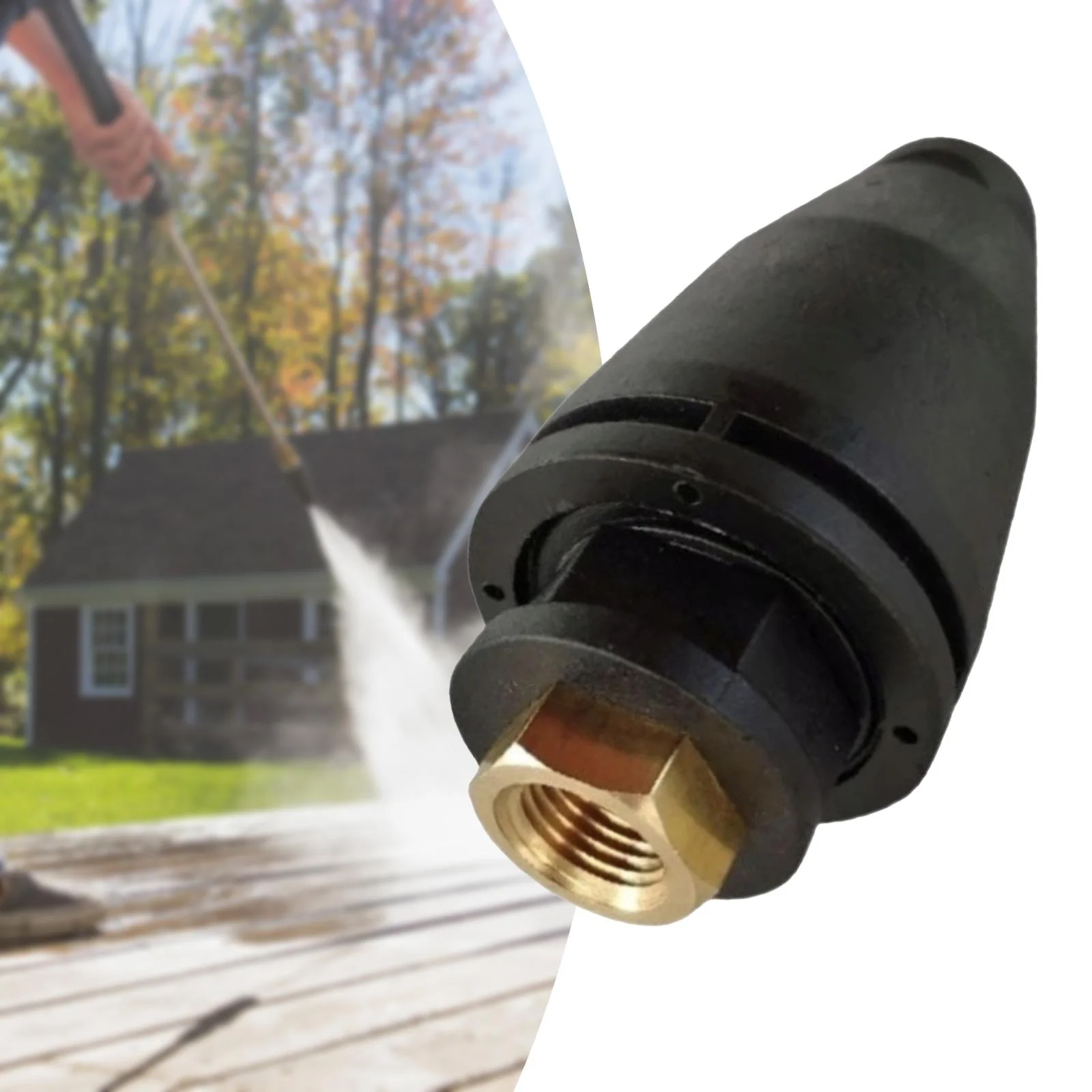 Gazechimp Rotary Nozzle Rotary Nozzle 1/4 inch Rotating Nozzle Rotating 84.8mm Threaded