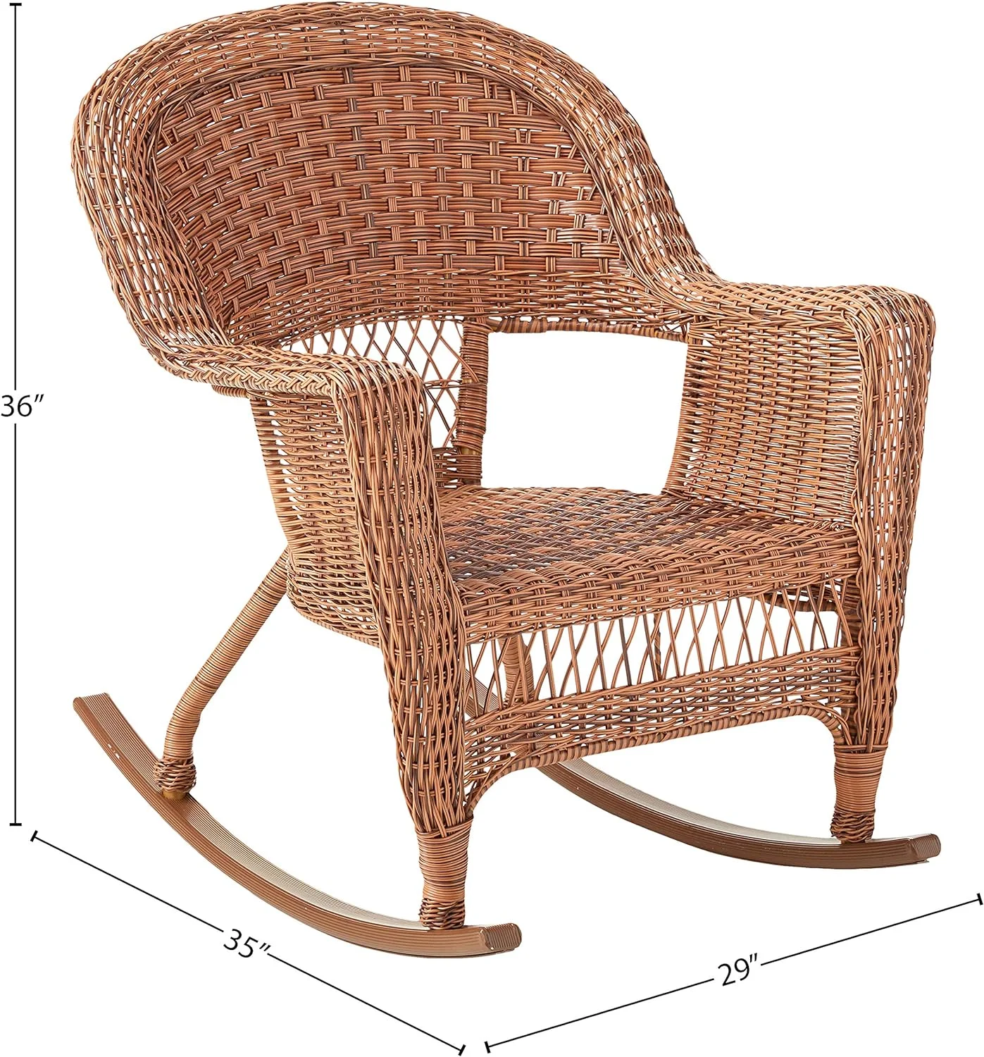 Set Of 2 Wicker Rocker Chairs,