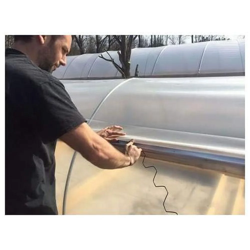 Spring Wire PVC Coated, 100 Pack, Greenhouse Film Spring Lock For Attachment Of Plastic Film And Shade Cloth