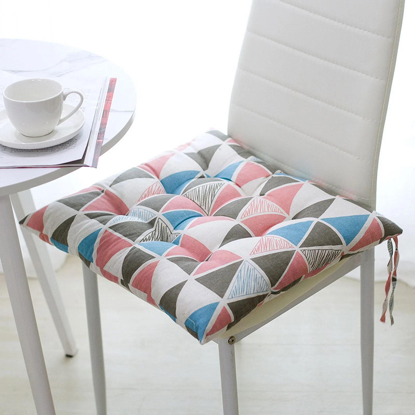 Namzi Seat Cushion Garden Patio Home Kitchen Office Thicken Comfy Seat Cushion, Pink Triangle 20